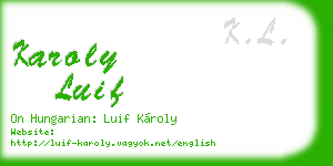 karoly luif business card